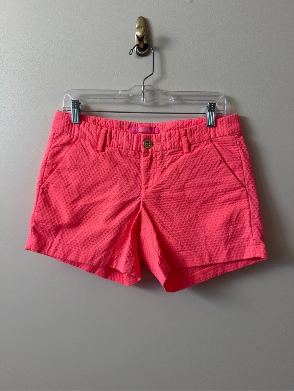 Lilly Pulitzer Neon Coral Shorts Size 2